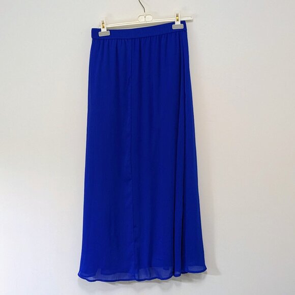 Old Navy Blue Chiffon Maxi Skirt – Worn Once - Picture 3 of 4